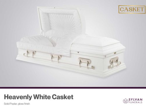 Heavenly White Casket
