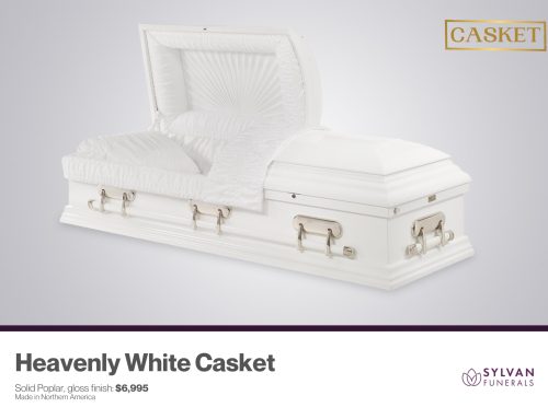 Heavenly White Casket