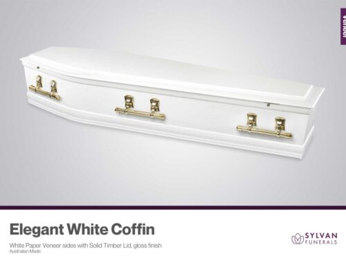 Elegant White Dome Coffin