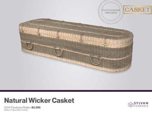 Natural Wicker Casket